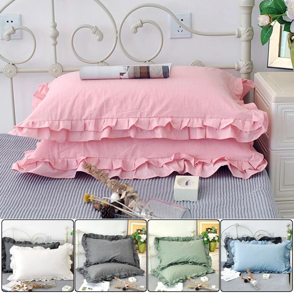 

Прямоугольная хлопковая декоративная подушка, супермягкая моющаяся наволочка 48*74 см, украшение для дома и кровати, однотонная наволочка