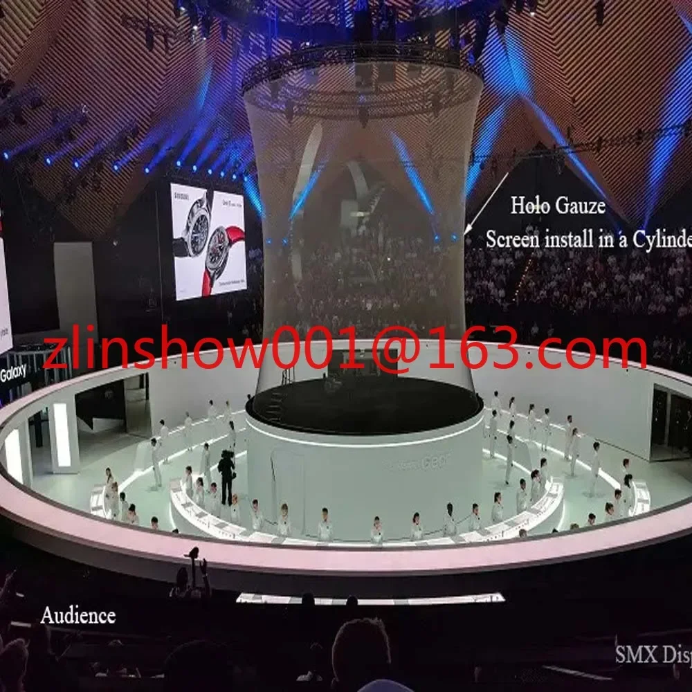 Большая сцена 3x5 метров голографическая сетка экранная пленка проекционная