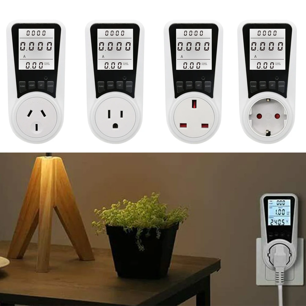 

Power Metering Socket Electricity Meter For Socket Dual Rate Electricity Meter Power Monitor Energy Measurement US,UK, EU, AU