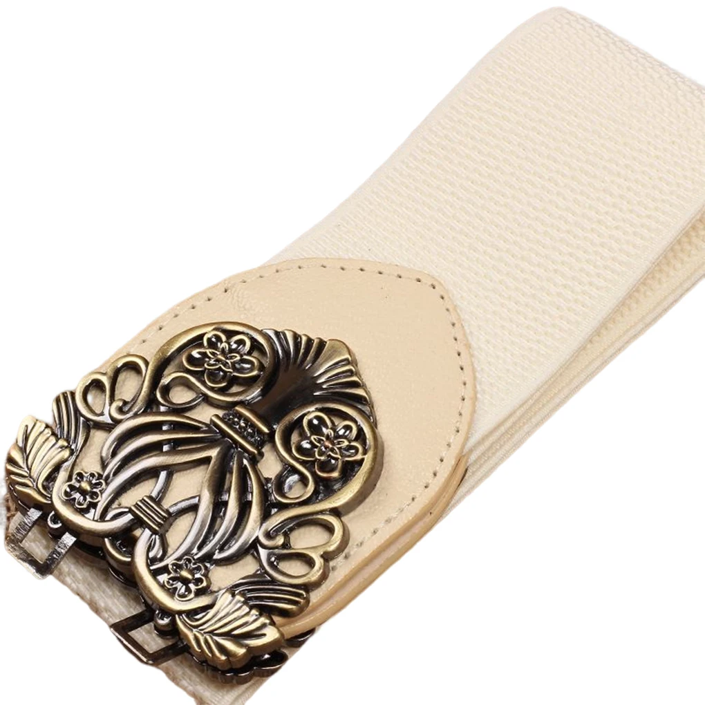

Waist Band Adjustable Stretch Universal with Buckle Wide Faux Leather Straps Waistband Cinch Belts for Women Dresses