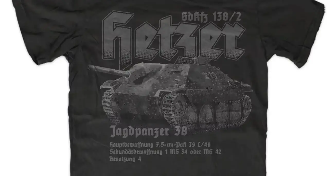 Jagdpanzer 38 Hetzer Defence Force бронированная легкая майка футболка из 100% хлопка с круглым