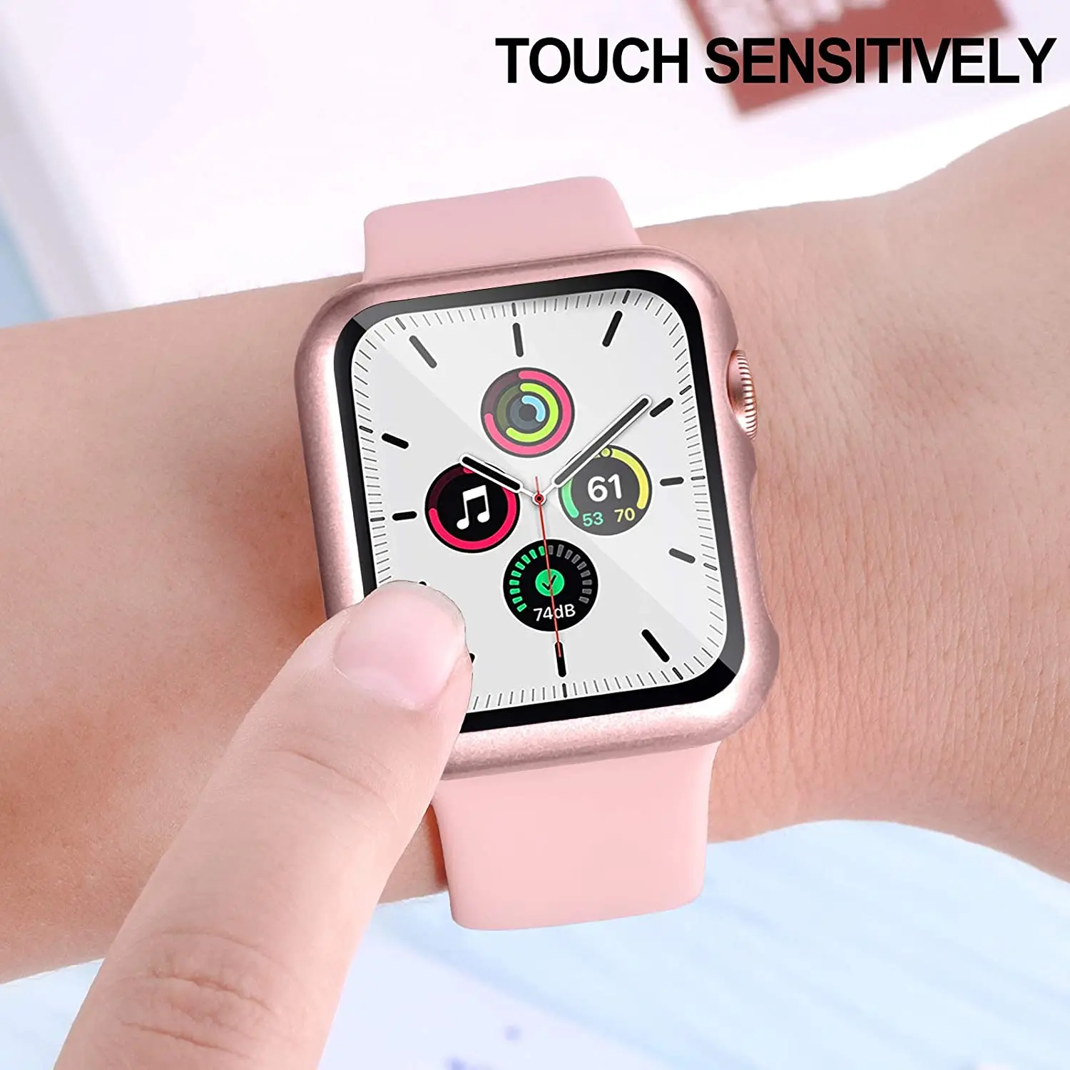 Glass+Case+Strap for Apple Watch 7 6 5 Band 41mm 45mm 44mm 40mm 38mm 42mm Screen Protectors for Apple IWatch Series 7 6 SE 5 3 4