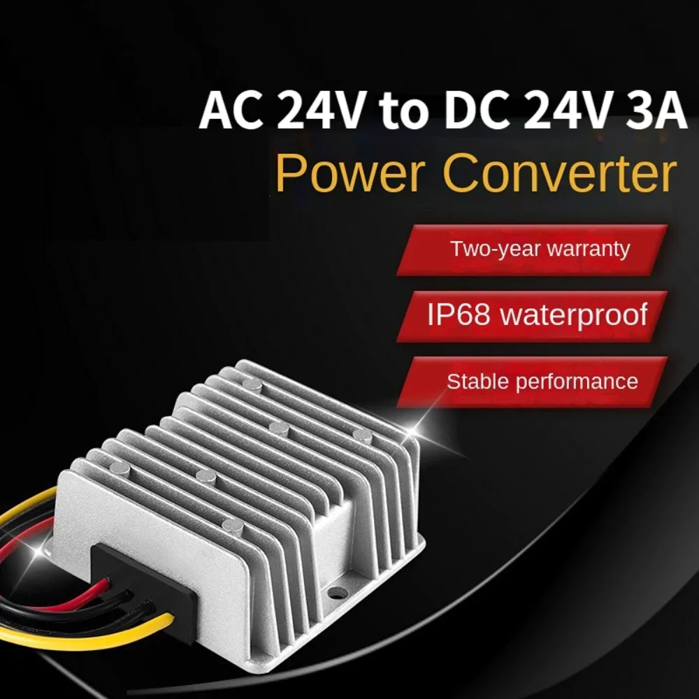 

AC 24V to DC 24V 3A 24VAC to 24VDC Power Converter Car Power Adapter Regulator Module AC DC Converter for CCTV Monitor