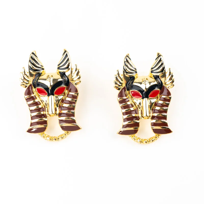

New Fashion Earrings for women Golden coppert alloy Vintage Egyptian mythology ear clip Jewelry 2023 Wedding Party