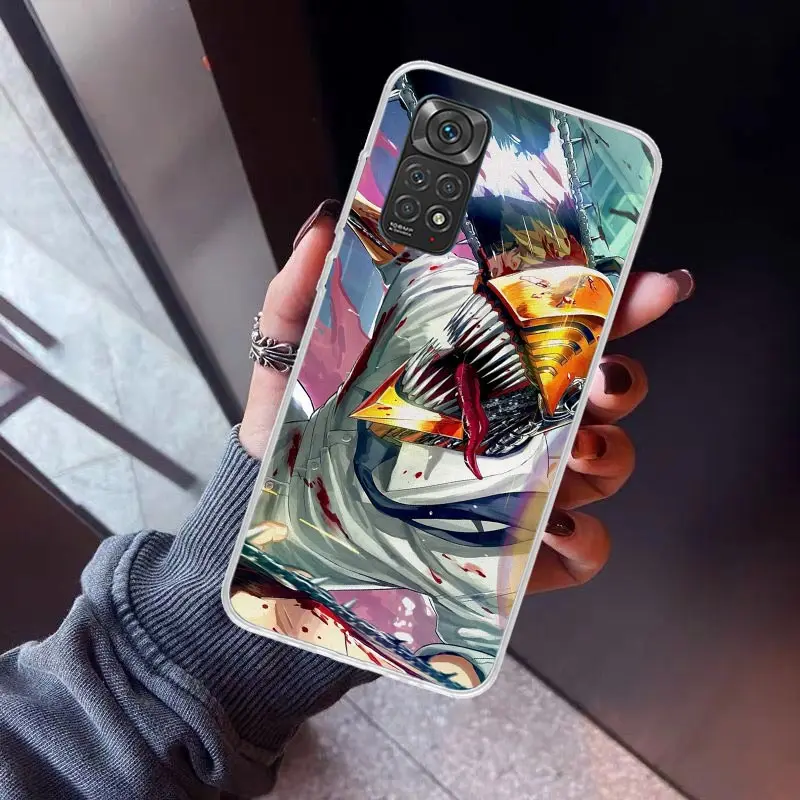 Чехол для телефона C-Chainsaw Mans Denji Xiaomi Redmi Note 10 11 12 13 14 Pro Plus 11S 12S 11T 11E 10S Note14 мягкая