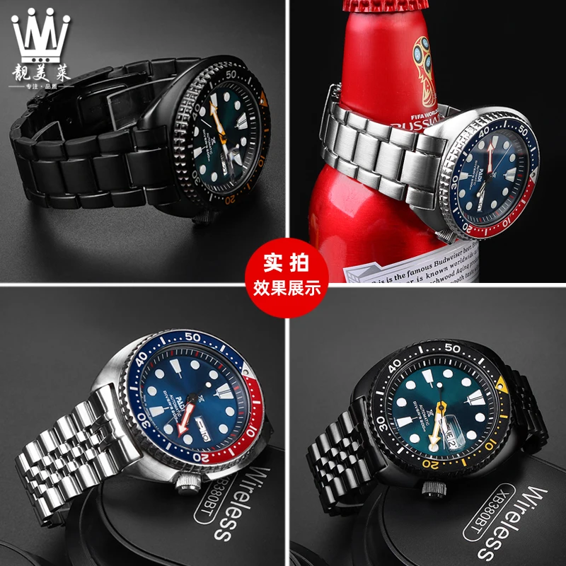 For Seiko PROSPEX abalone SRPA21J1/SRPE99K1 srp777 srpc25 773 strap Solid steel watch band wristband safety buckle Bracelet 22mm