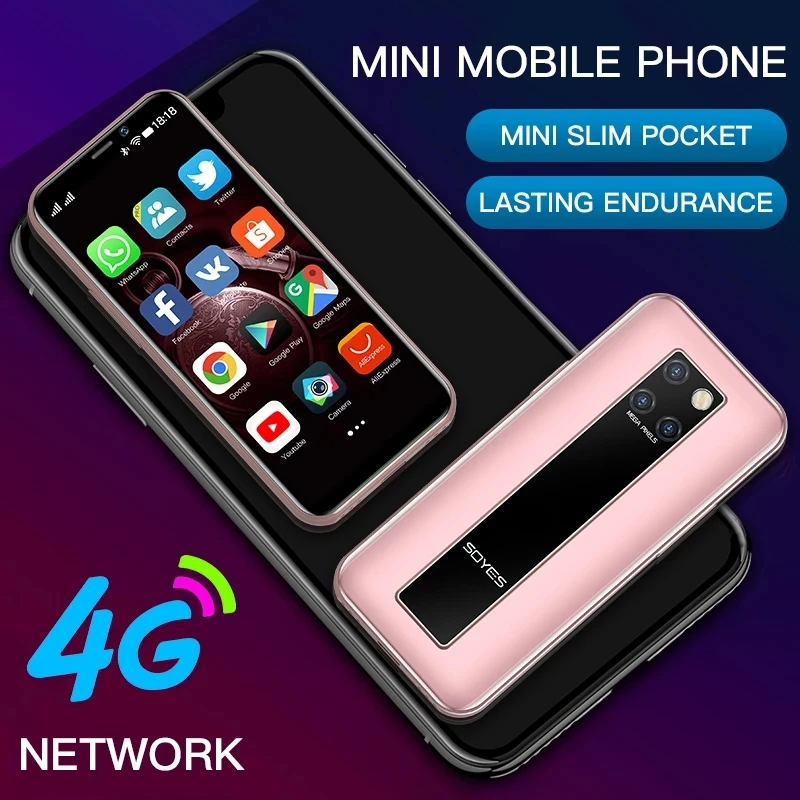 SOYES S10-H Mini 4G мобильный телефон 32 ГБ/64 Гб ROM четырехъядерный 3 49 дюймов Android 9 смартфон