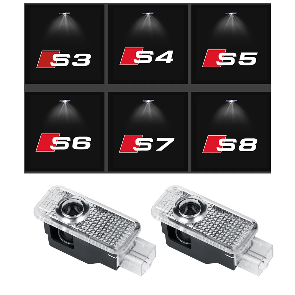 

2023 Car Door Welcome Light Led HD Projector Lamp For Audi A3 A4 B8 8P 8V A6 C7 A5 Q5 B7 B6 B9 SLINE QUTTRO RS Q3 Q7 S3 S4 S5 S6