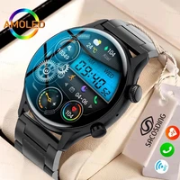 new 390390 screen smart watch man always display the time bluetooth call sports fitness tracker smartwatch for men android ios