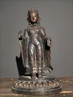12 tibetan temple collection old bronze cinnabar gilded northern wei buddha thousand dressed buddha lotus platform buddha