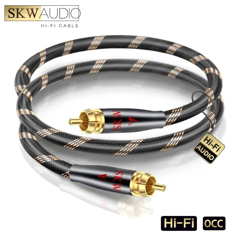 SKW High End WG Series Subwoofer Cable RAC to RCA Cord 6ft/2M 