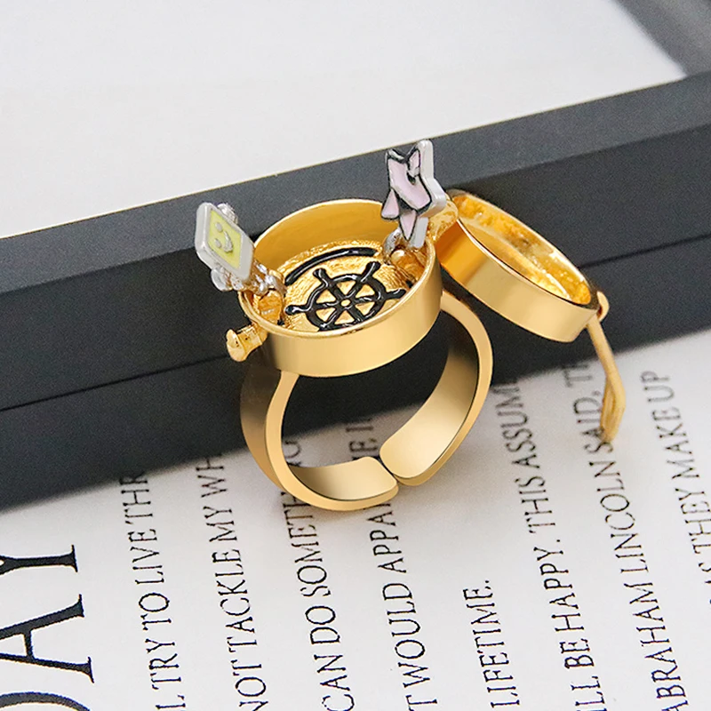 Anime Cute Couple Opening Ring Forever Best Friend Adjustabl