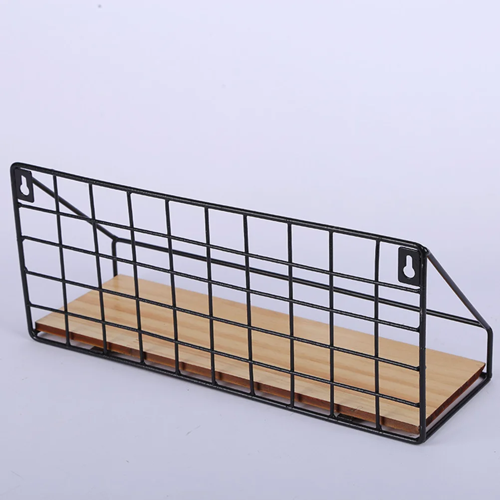 

Rack Wall Hanging Storage Shelf Basket Accessories Bathroom Mounted Kitchen Cabinet Seasoning Baskets Black Wire Organizer