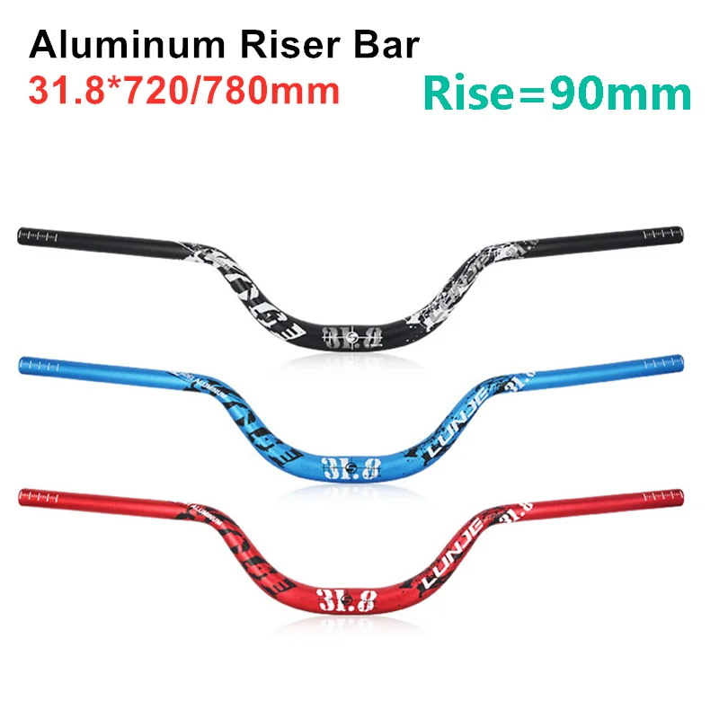 

MTB Bike Riser Handlebar 31.8x720/780mm Aluminum Swallow Handle Bar Rise 90mm Mountain Folding Bicycle Handlebar Cycling Parts