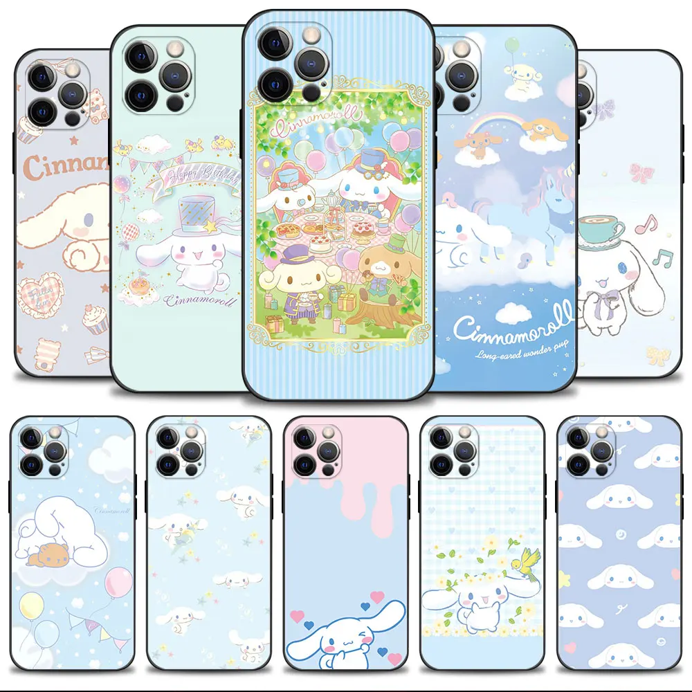 

Cinnamoroll Family Having Dinner Food Phone Cover For Apple iPhone 14 13 12 11 Pro Max 13 12 Mini XS Max XR X 7 8 6 6S Plus Case