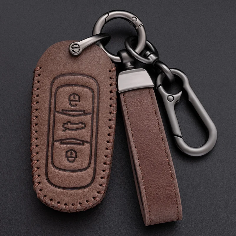 

Кожаный чехол для ключей с 3 кнопками для Chery Tiggo Arrizo 8 7 5X 2019 2020