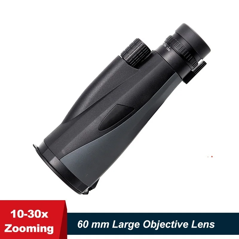 

10-30 × 60 мощный монокулярный телескоп для смартфона 60 мм FMC BAK4 Prism для наблюдения за птицами, кемпинга, пеших прогулок, охоты