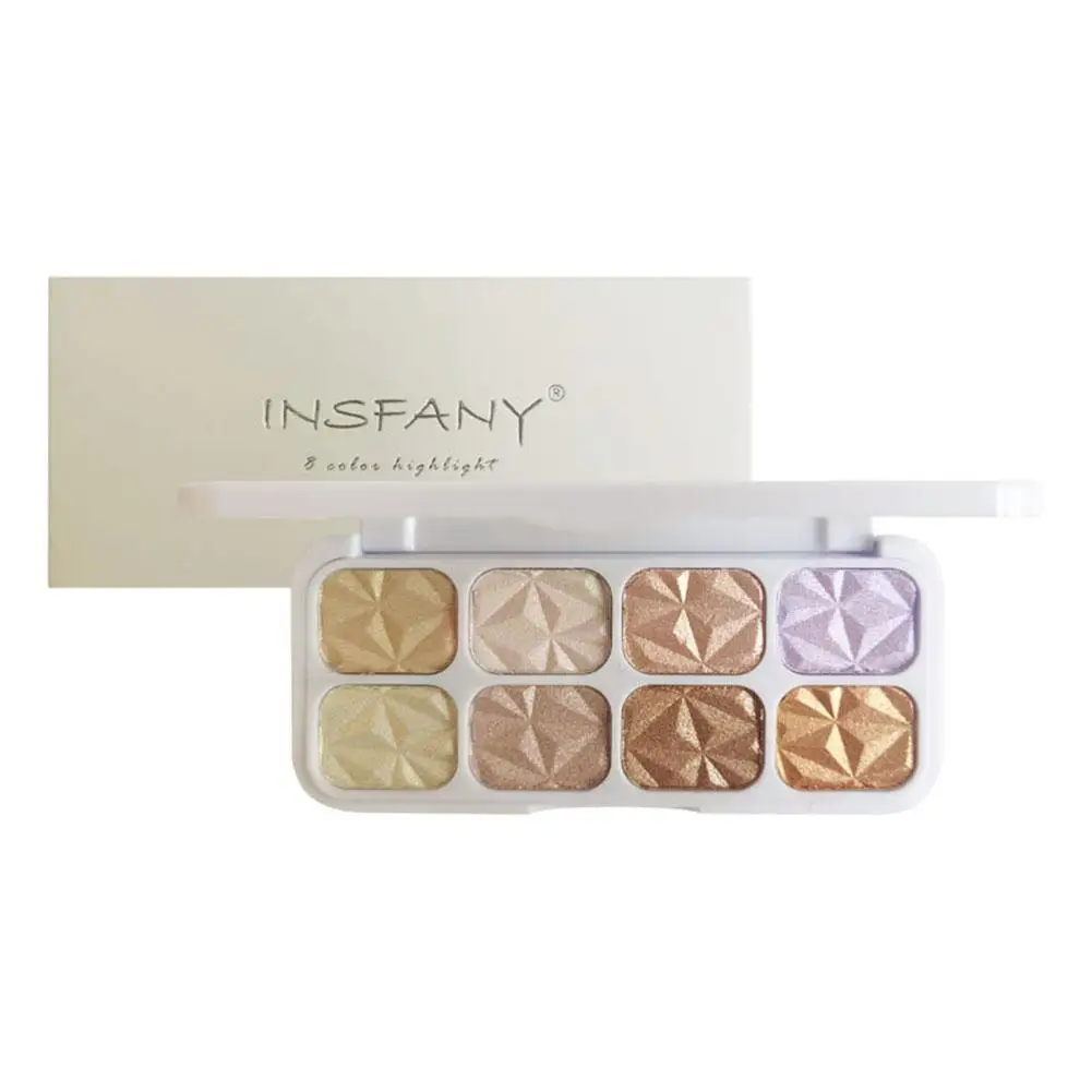 

Новинка, 8 цветов, блестящий хайлайтер, косметика для лица, тела, мерцающая пудра, осветлитель, косметика для хайлайтера