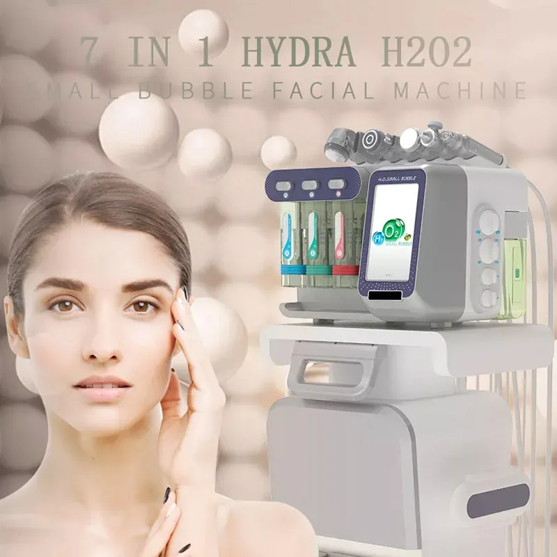 

7 In 1 H2O2 Water Ox--ygen Jet Peel Hydra Beauty Skin Cleansing Hydra Dermabrasion Facial Machine Water Aqua Peeling