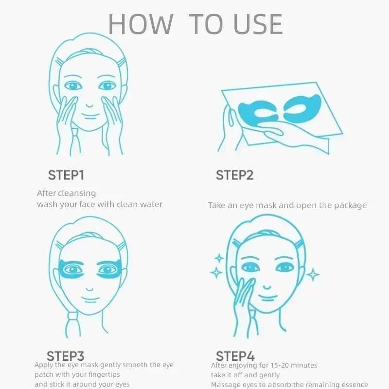 Коллагеновая маска для кожи вокруг глаз средство удаления морщин нашивки в виде