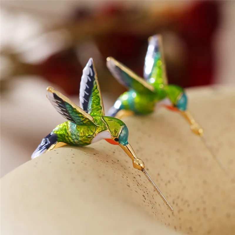 

Women's Earrings 3D Hummingbird Earrings Animal Jewelry Cute Girly Ear Accessories Wedding Party Gifts