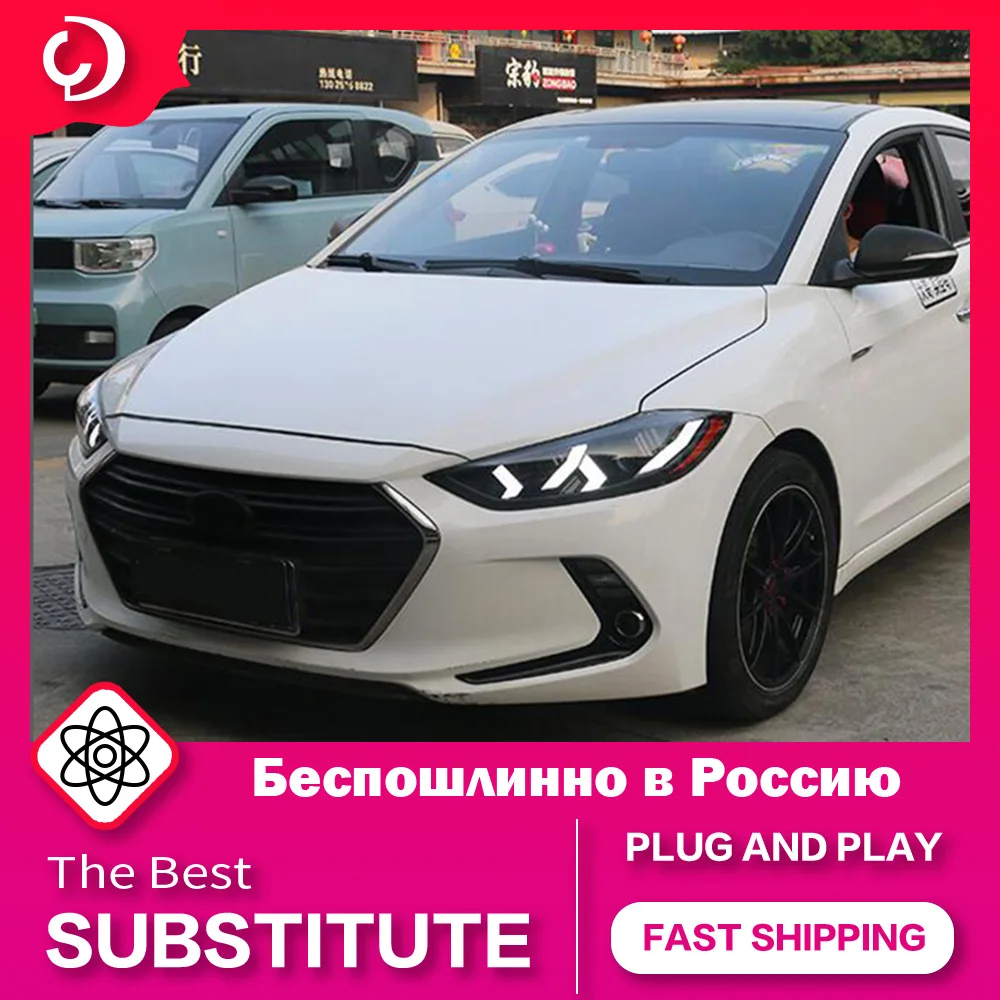 

AKD Car Styling Headlights for Hyundai Elantra New 2016-2021 LED Headlight DRL Head Lamp Led Projector Automotive Accessories