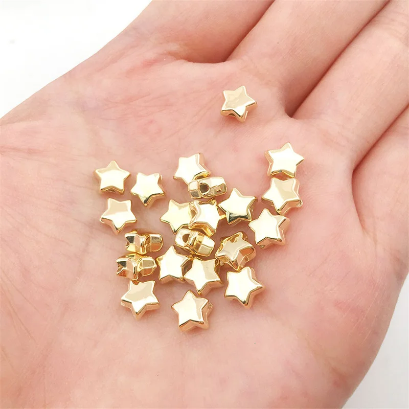 

100pcs 4-7mm Gold Color Round Spacer Bead Ball End CCB Seed Bead For Bracelet Necklace DIY Jewelry Making Accessories wholesale