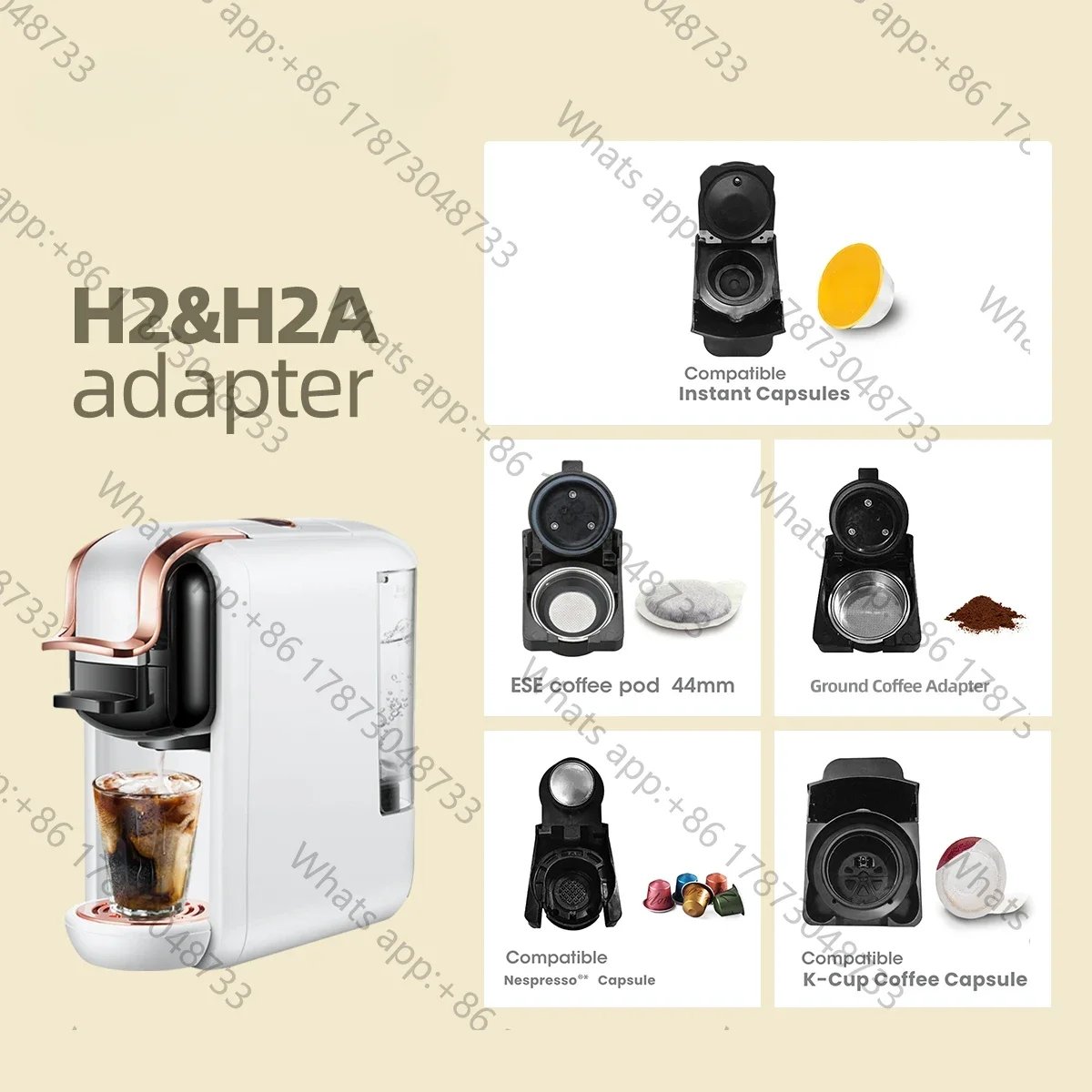 Фото 1 кофейный адаптер для HIBREW 514 H2 и H2A k-cup/caffitaly/avazza/ese №1