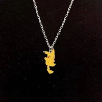 pokemon pikachu necklace pendant cartoon cute shape alloy electroplating boys and girls christmas birthday gift anime decor