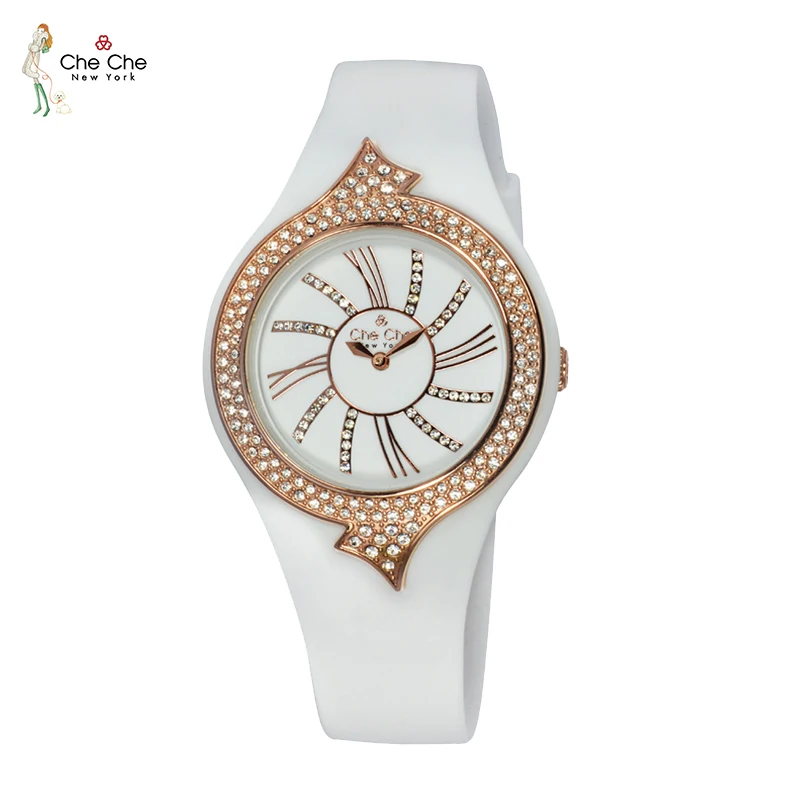 CHECHE CC0017 women's watch authentic full of diamonds elegant wind silicone Women Wristwatch dazzling trend rhinestone hip-hop