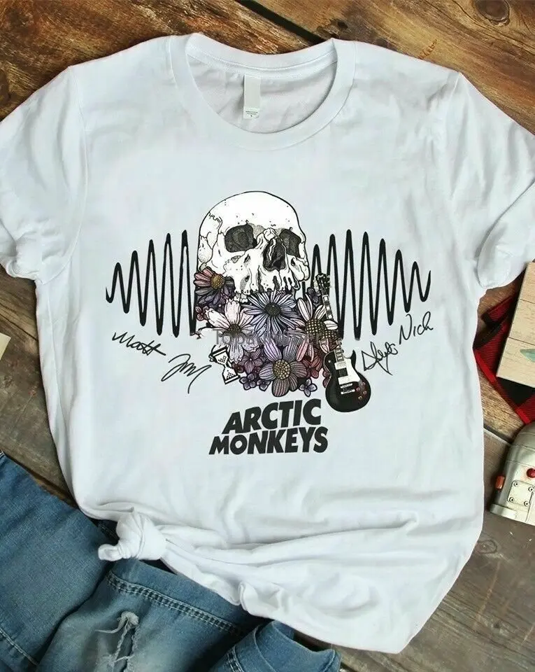 

Arctic Monkeys Album Signed Music Rock Band Alex-Matt-Jamiwbr E-Nick T-Shirt S-5X