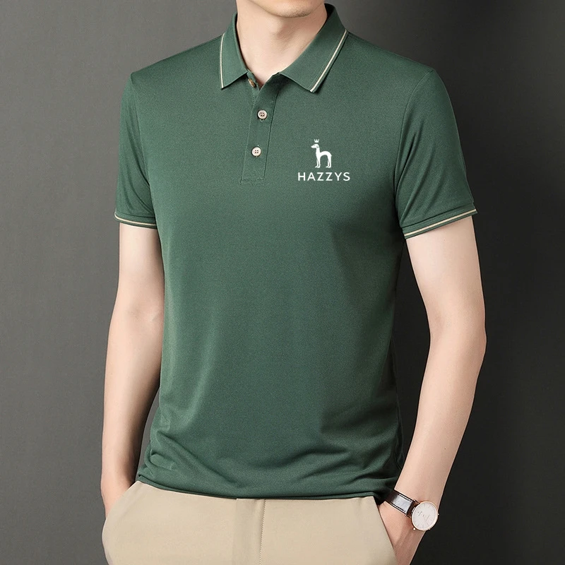 

Top Grade 2023 New Brand Designer Polo Shirt Men Summer Hazzys Plain Regular Short Sleeve Casual Tops Fashions Clothes Men