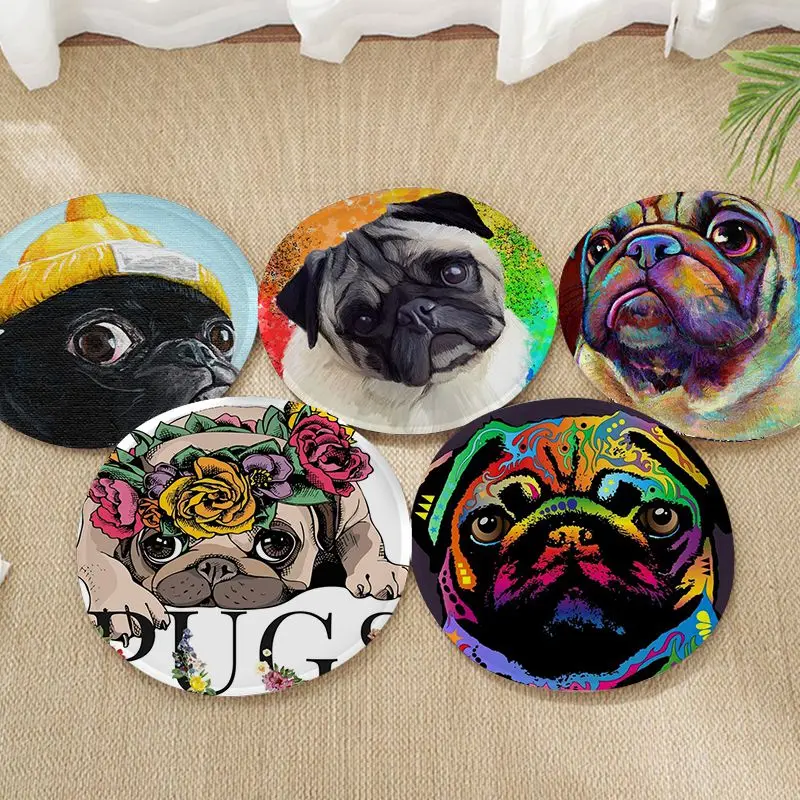

Cool Cute Pug Modern Minimalist Style Meditation Cushion Stool Pad Dining Chair Tatami Seat Cushion Anti-Slip Sofa Decor Tatami