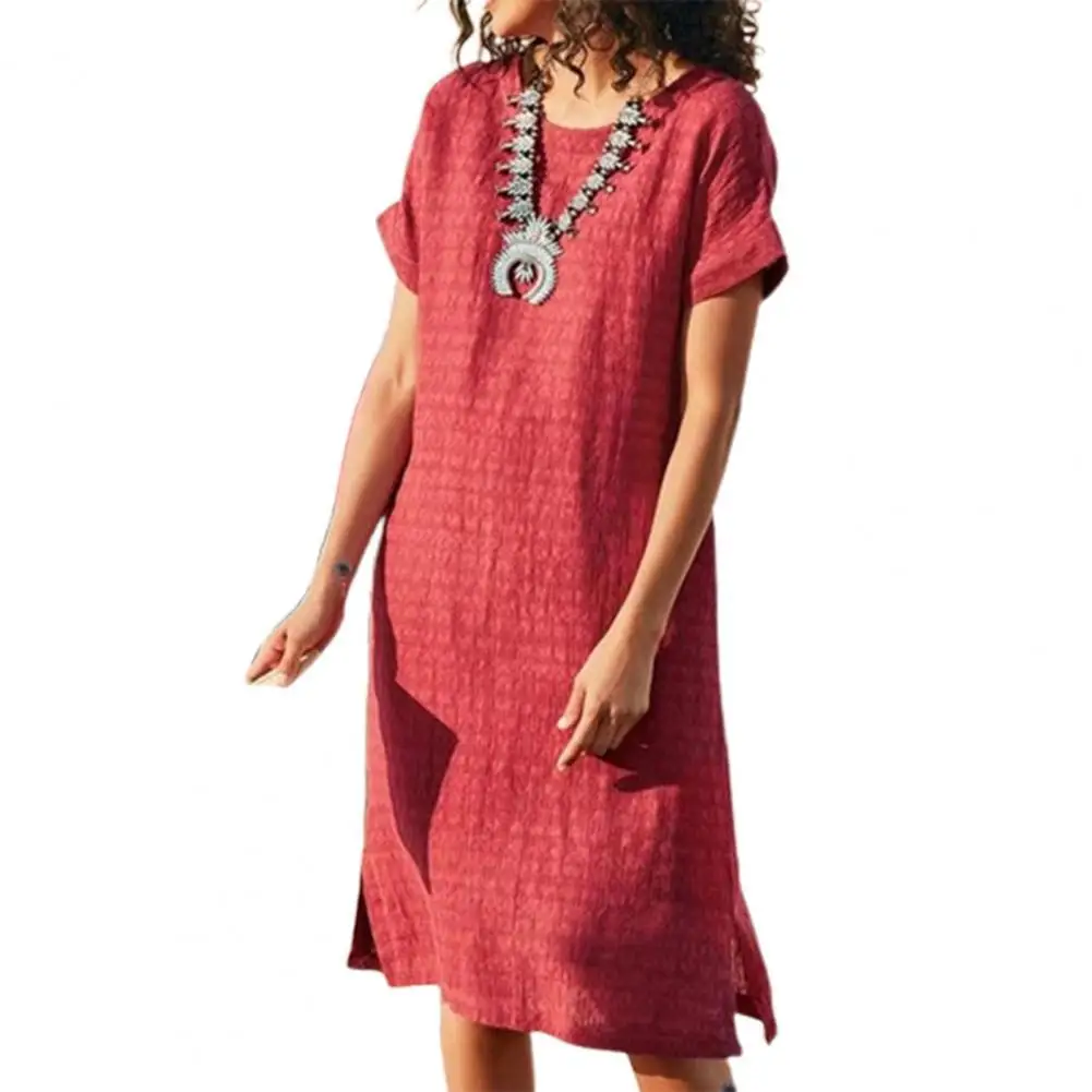 

Женское однотонное платье с разрезом, летнее винтажное свободное облегающее платье, элегантное асимметричное вечернее платье на шнуровке, ...