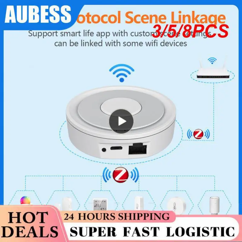 

3/5/8PCS Wired Smart Home Host Remote Control Wireless Mesh Hub Bridge Smart Life App Timing Remote Controller Smart Home New