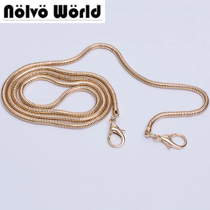 

3 colors 6.5mm width Round chain for replacement purse strap bag accessories bag hardware,Top quality Serried roller chain