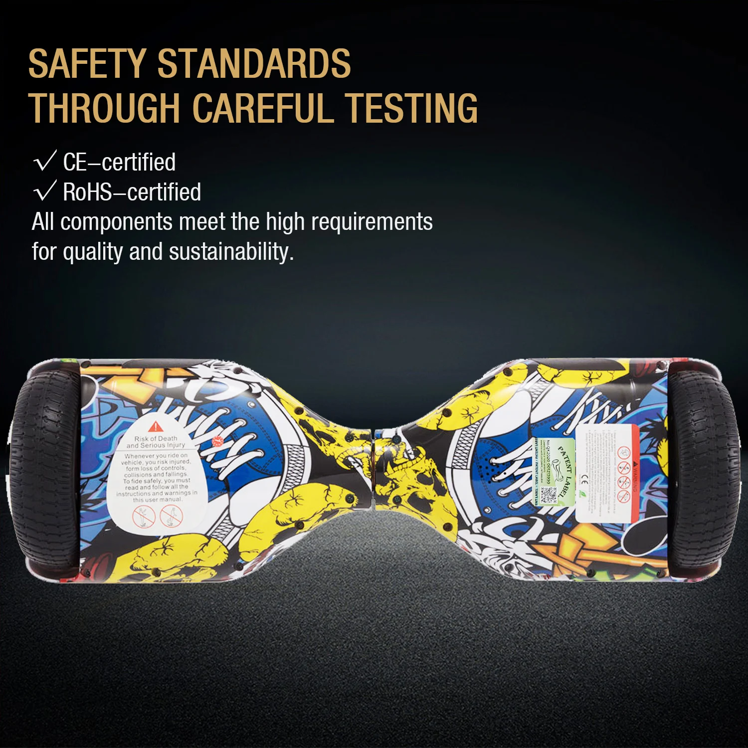 Недорогой Ховерборд 6 5 Электрический скутер граффити хип-хоп