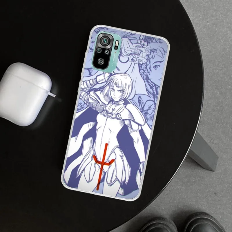 Чехол для телефона с аниме Claymore Xiaomi 12 11T 10 9 Redmi Note 11 10S Pro 9A 8 прозрачный чехол |