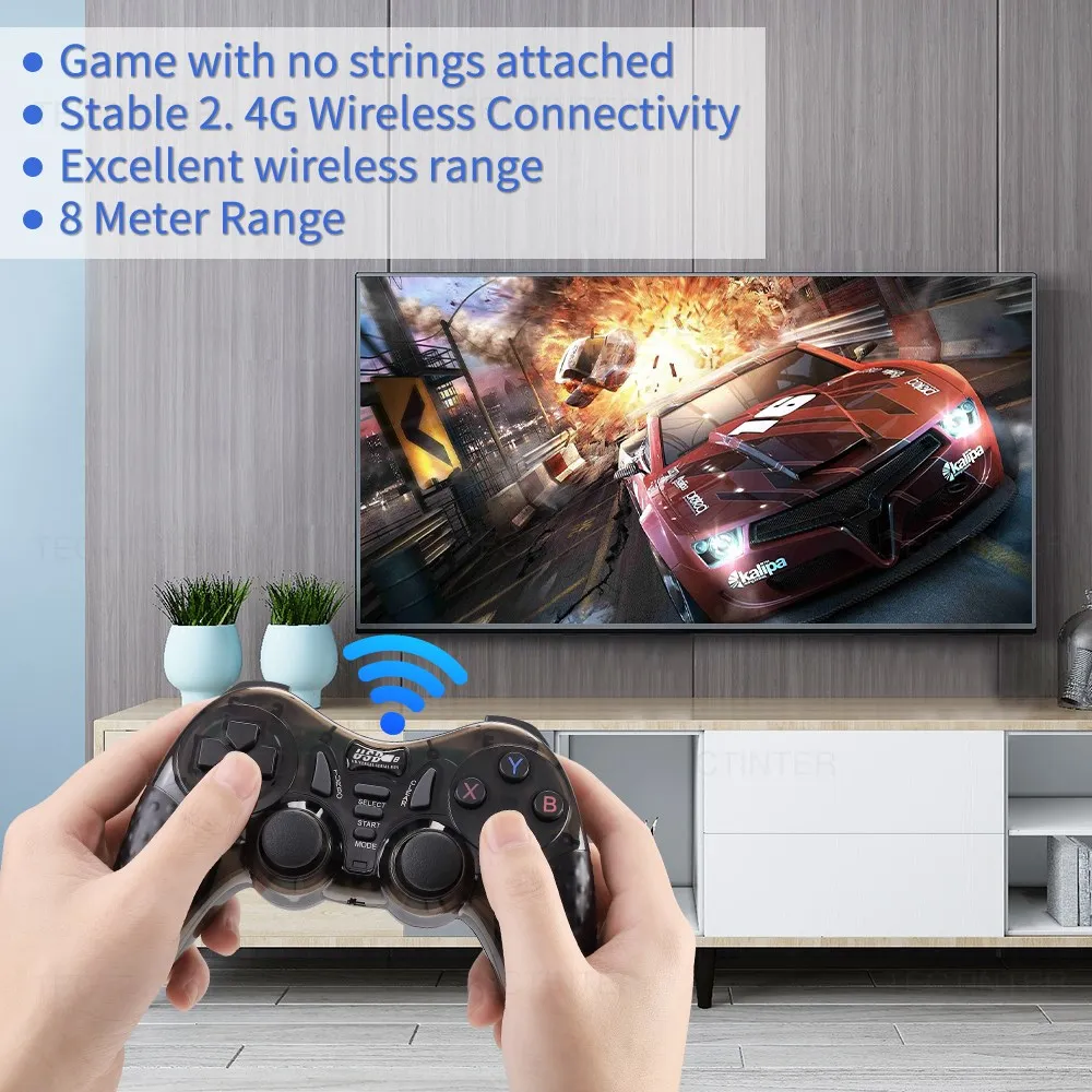 2.4G Wireless Gamepad For PS3/TV Box/PC Joystick Controle Pra PC For Super Console X Pro Game Controller game accessories images - 6