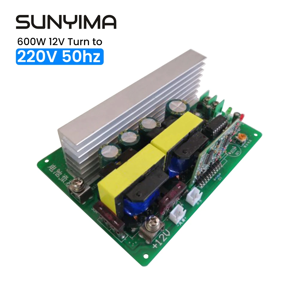 

SUNYIMA Modified Sine Wave Inverter 600w 12v to 220v 50hz Inverter Circuit Board DC-AC Converter Booster Board