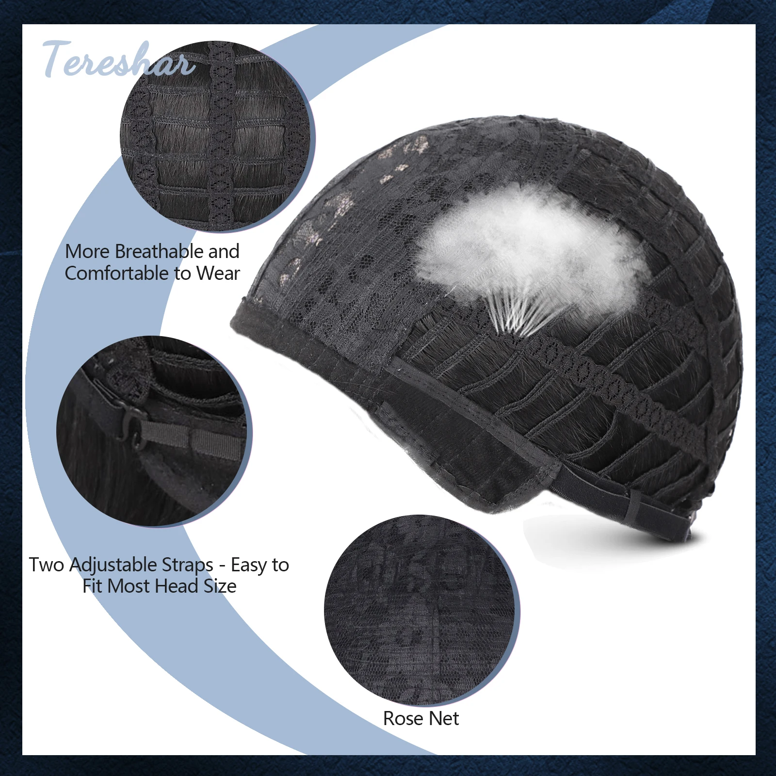 Парик Tereshar мужской синтетический короткий прямой черный для взрослых