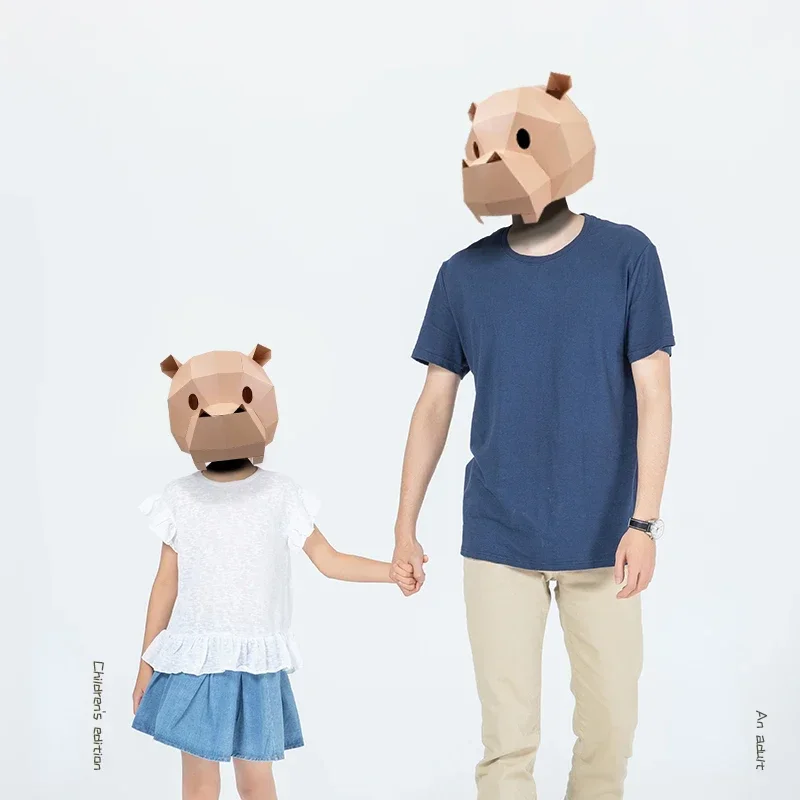 3D Бумажная форма в стиле хиппи головной убор модель животного реквизит для