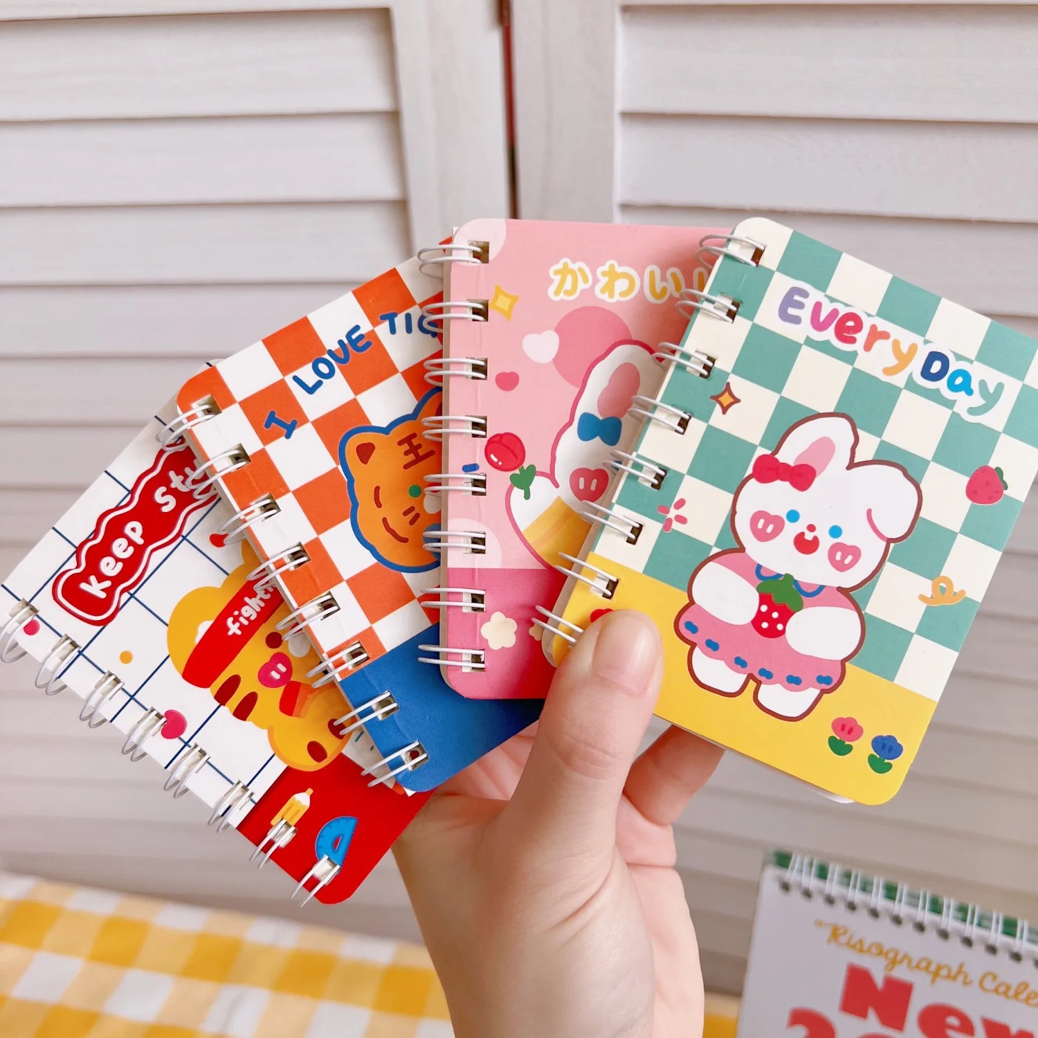 

Cute Little Coil Notebook Cartoon Cute Notebook Mini Portable Notepad Small Notebook Girl Heart Student Journal Writing Pads