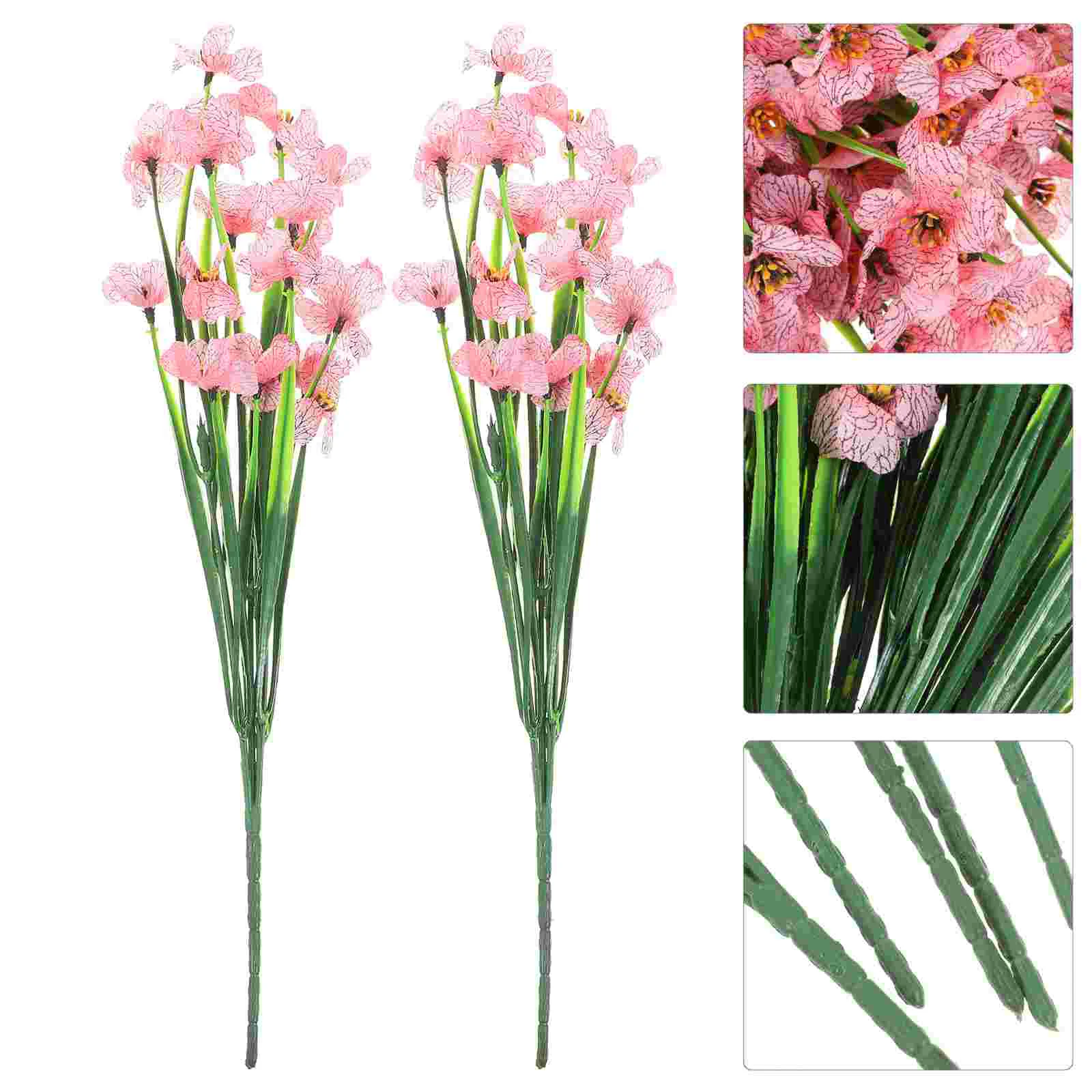 

8 Pcs Party Props Violet Flower Stems Decor Fake Flowers Aquatic Plants Picks Holiday