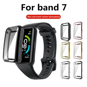 Imported Case For Huawei Band 7 Protective TPU Bumper Full Cover Screen Protector For Huawei Band7 Soft Case