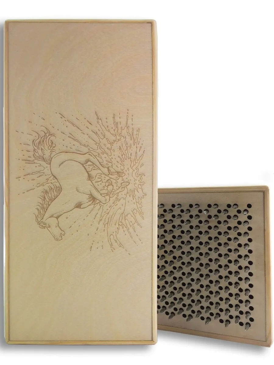 Доска с гвоздями доска садху для ног йоги Конь - 125 шаг 10мм Светлая | Спорт и