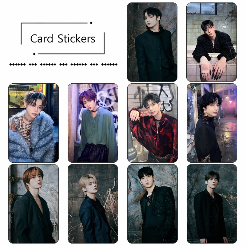 

10Pcs/Set Wholesale Kpop Card Stickers New World Tour Card Sticker Crystal Card Stickers For Fans Collection Gift Accessories
