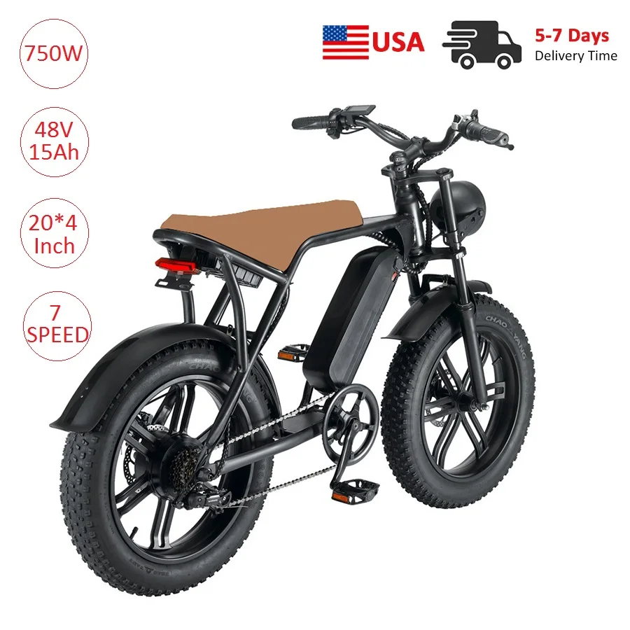 

EU UK US Stock 20inch Fat Tire Electric Bike Bicycle 1000w 48V Adult Cycling Ebike 50km/h 60KM Off Road Electric Mountain Bike