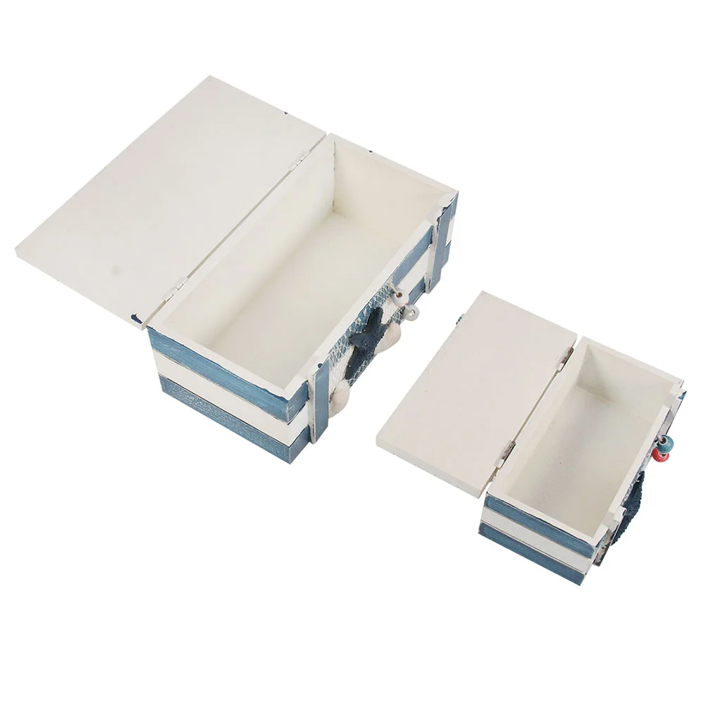 

Desk Organizer Jewelry Storage Box Light House Decorations Home Wooden Packing Case