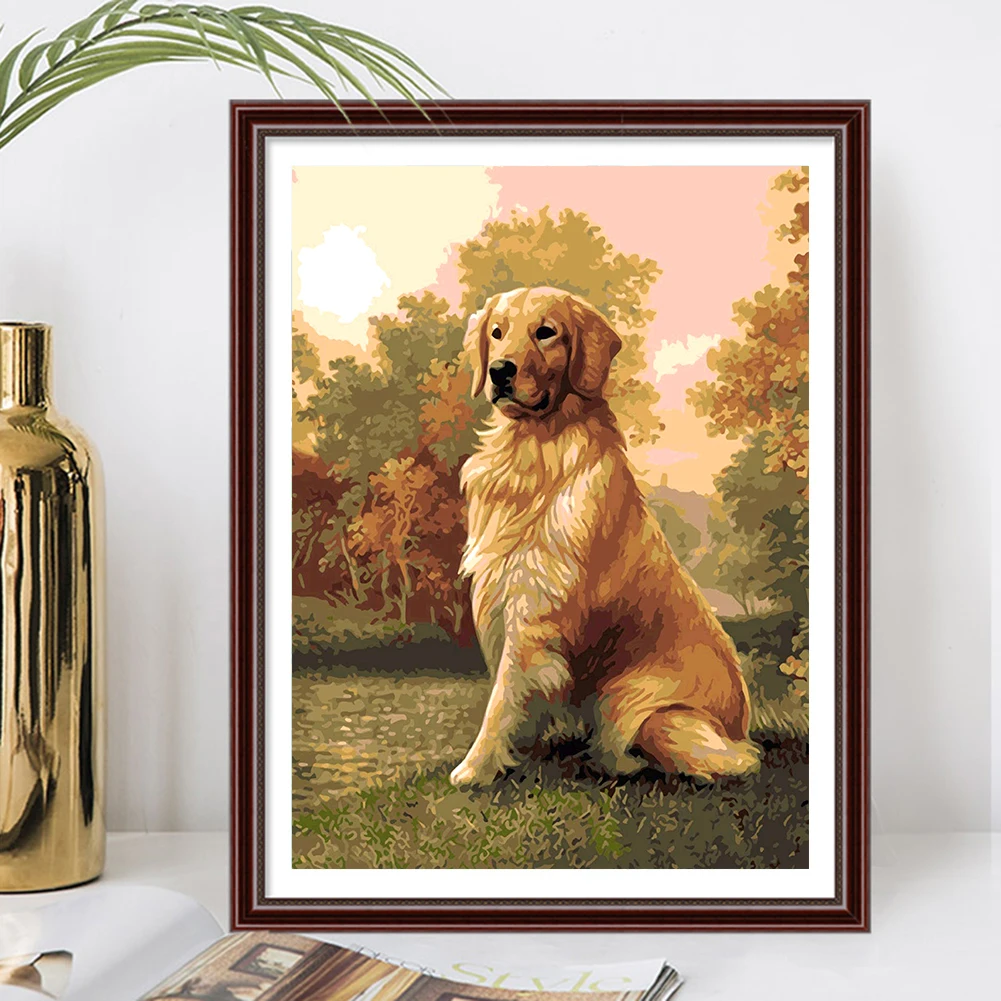 Набор для рисования алмазным рисунком 5D набор сделай сам с собаки полное круглое